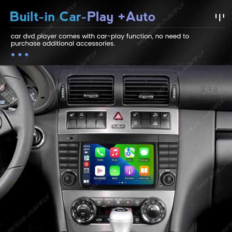 MEKEDE Android Auto Carplay Car Radio Multimedia Player For Mercedes Benz CLC W203 C-Class C180 C200 CLK200 CLK W209 Autoradio