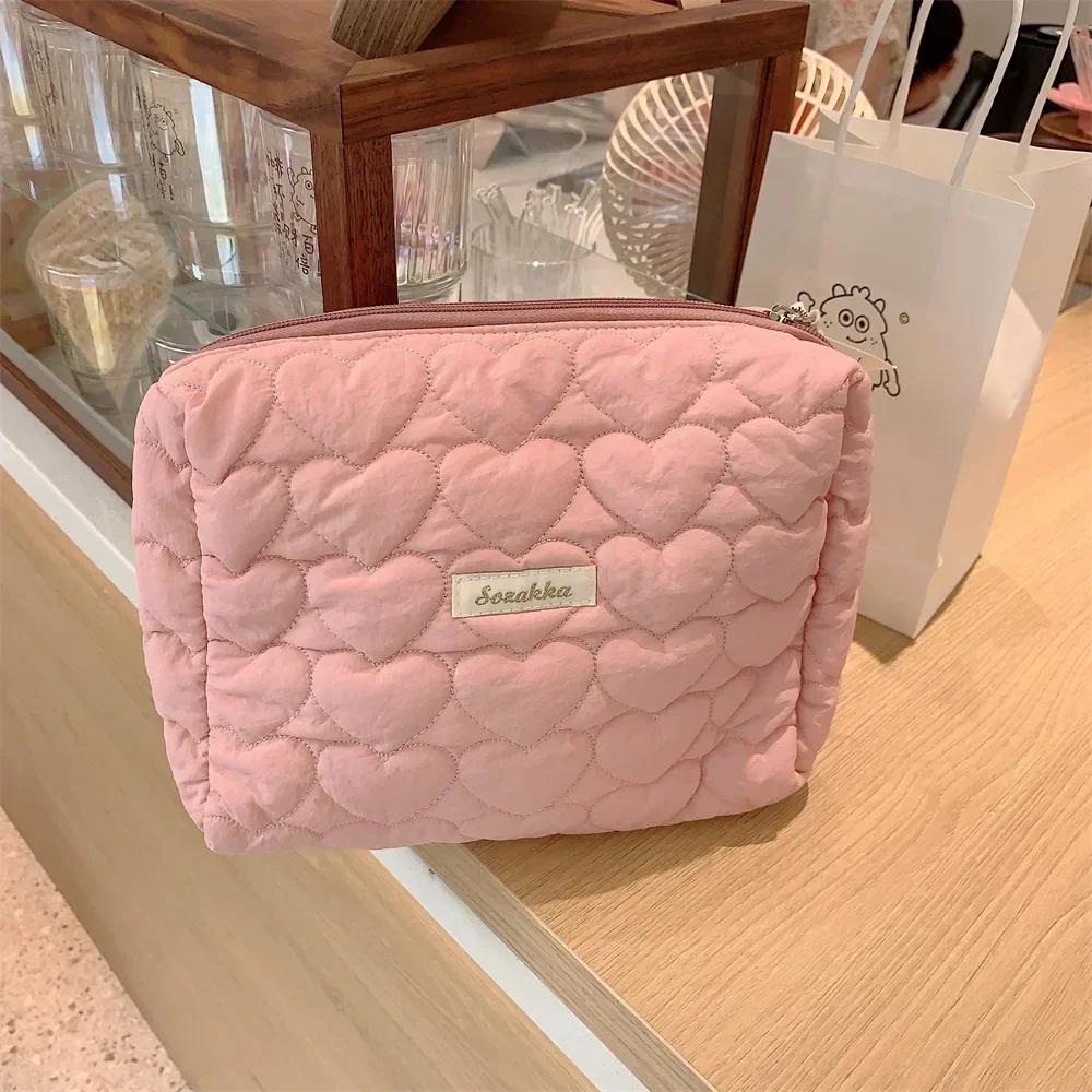 New Flower Pattern Women Makeup Bag Toiletries Cosmetic Organizer Zipper Bag Travel Wash Pouch Cosmetic Bag Female Make Up Bags