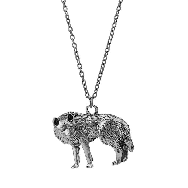 Fahion Vintage Charm The Ice Wolf Pendant Necklace Wolf Jewelry Gifts For Men Women