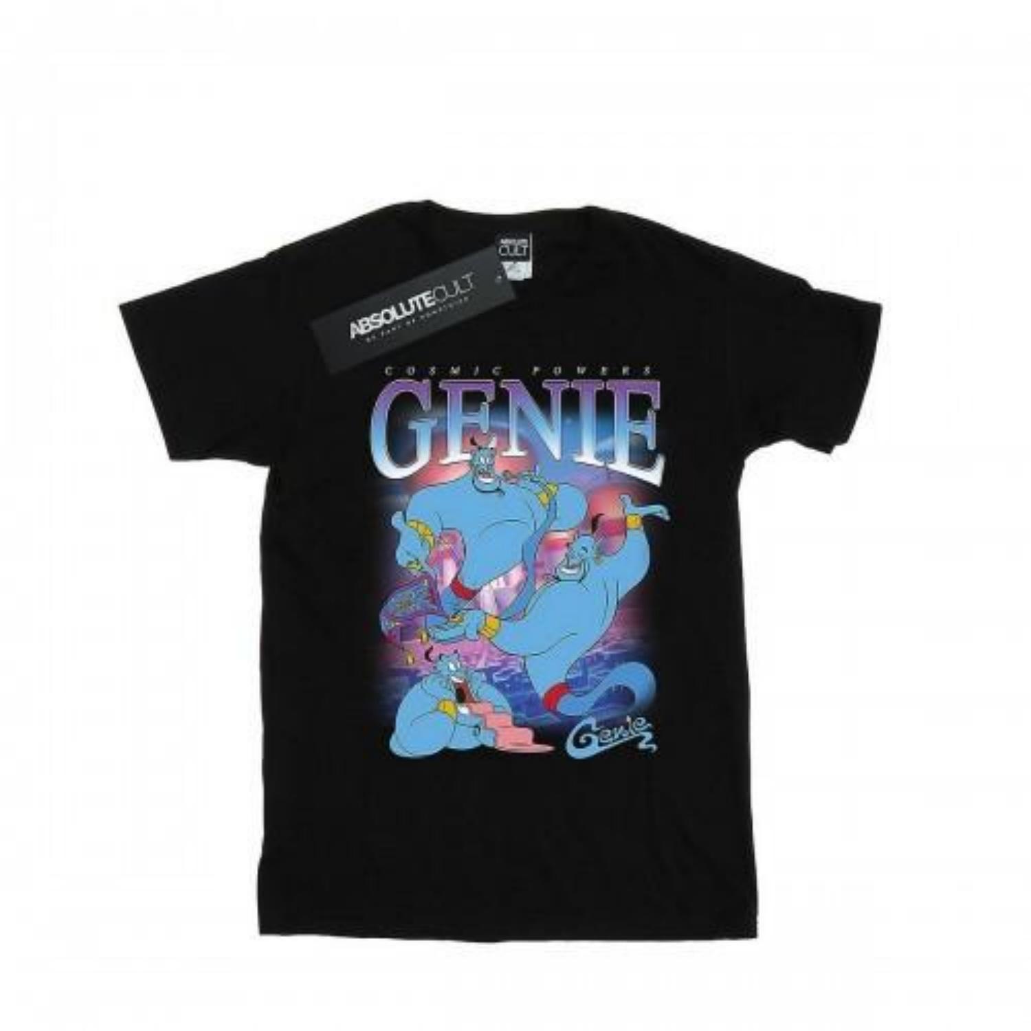 

aladdin Womens_Ladies Genie Montage Cotton Boyfriend T-Shirt S разноцветный