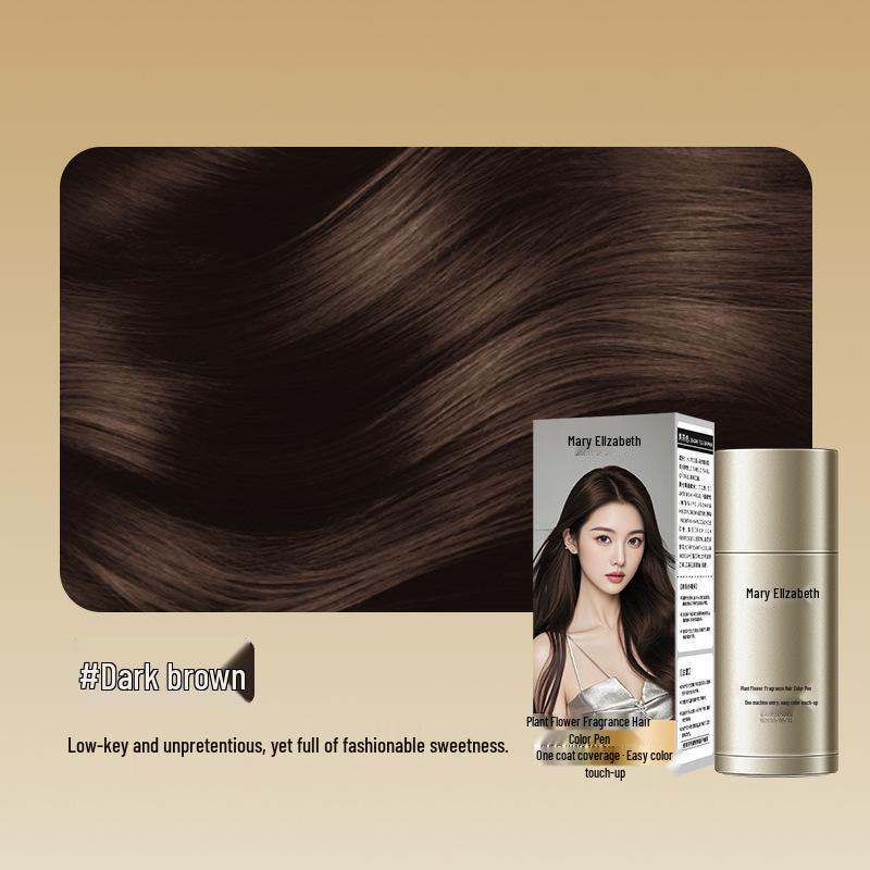 Plant Flower Fragrance Hair Color Pen: Quick White Hair Coverage, Temporary Hair Styling Stick, Waterproof & Sweatproof