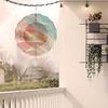 10 Inch Hanging Wind Spinner with Light Wave Pattern 360 Degree Rotating Hook for Garden Balcony Decor Spring Summer Gift Idea