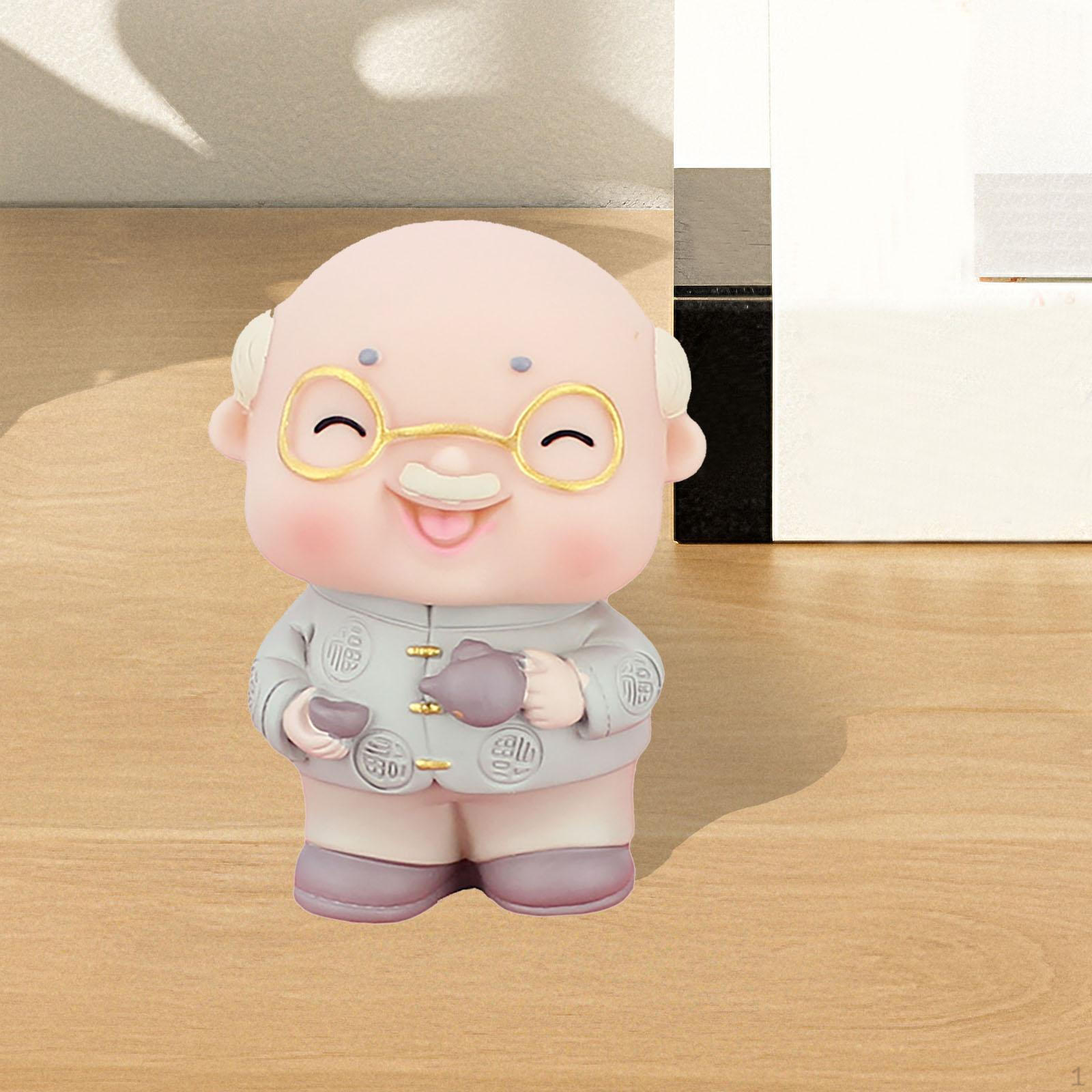 

Мини-статуя дедушки и бабушки торт Топпер милый домашний декор подарок на день матери виниловая модель для стола на день рождения grandpa