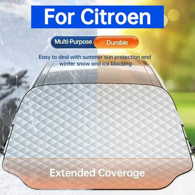 For Citroen C1 C3 C4 C5 C5X C6 C3-XR C5-Aircross Windshield Anti Ice Frost Cover Snowproof UV Protection Exterior Accessories