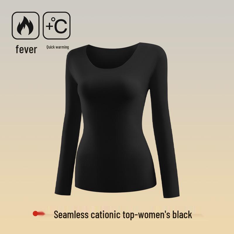 Dámský antibakteriální bezešvý termotop 7A – Kulatý výstřih, tenký, základní vrstva pro podzim/zimu.