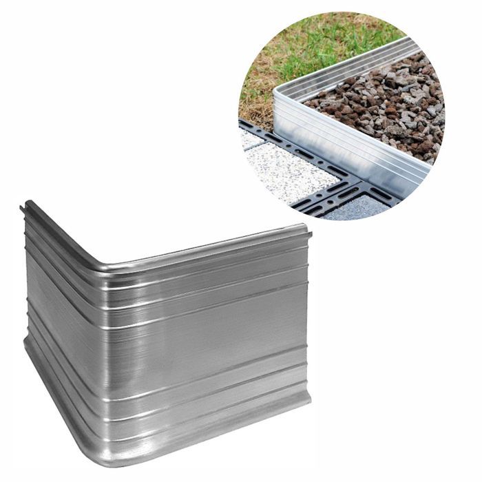 Angle d'angle 90 degr?S en aluminium ultra solide 24 cm | Bordure Jardin | Bordure jardin metal