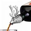 Stag Head Wine Pourer, Zinc Alloy Deer Head Liquor Bottle Pour Spout, Decorative Wine Bottle Stopper Pourer for Red Wine Whiskey Brandy Bar Home Party
