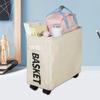 Wheeled Trolley Wheeled Clothes Basket Multifunctional Storage Basket  Storage Solution
