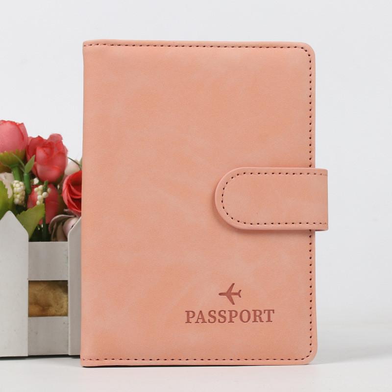 Unisex RFID Anti-Blocking Reise-Passhüllenhalter mit Verschluss für Männer Frauen Pass-Brieftasche Reisezubehör Tasche