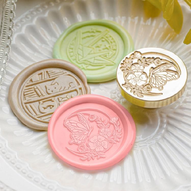 Butterfly Wax Seal Stamp Brass Head Animal Series Sealing Waxed Stamp for Photo Invitation Card Scrapbooking Decoration