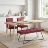 Bench with Button Tufting Wine Red 110 x 40 x 46 cm Fabric