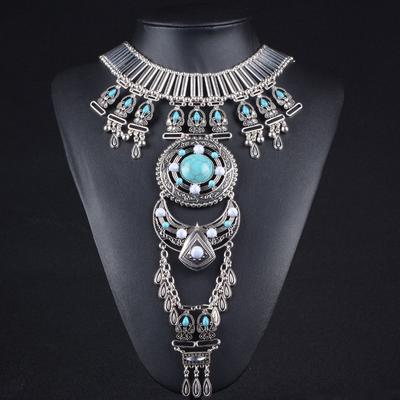 Necklace Bohemian Clavicle Chain Sweater Chain Vintage Gemstone