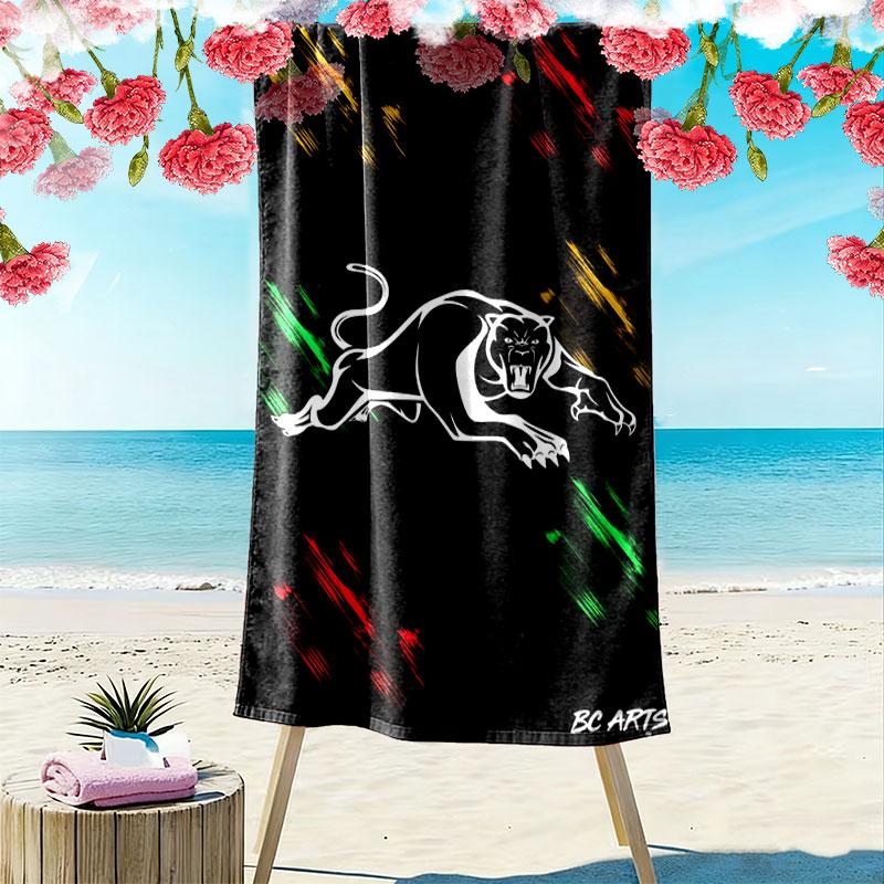 Penrith Panthers Legacy Print Beach Towel, Large Soft Quick Dry Towel for Beach Camping Swimming