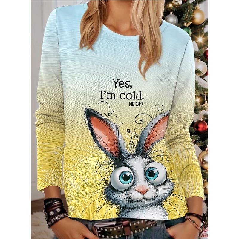 Gradient Love graphic 3D Print Crew Neck Long Sleeve T-Shirt Fashion Womens clothing Casual y2k clothes Harajuku Female clothing