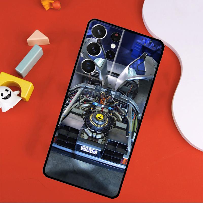 Back To the Future DeLorean Phone Case For Samsung Galaxy S25 Ultra S9 S10 S20 S21 FE S22 S23 S24 Plus S24 Ultra Cover