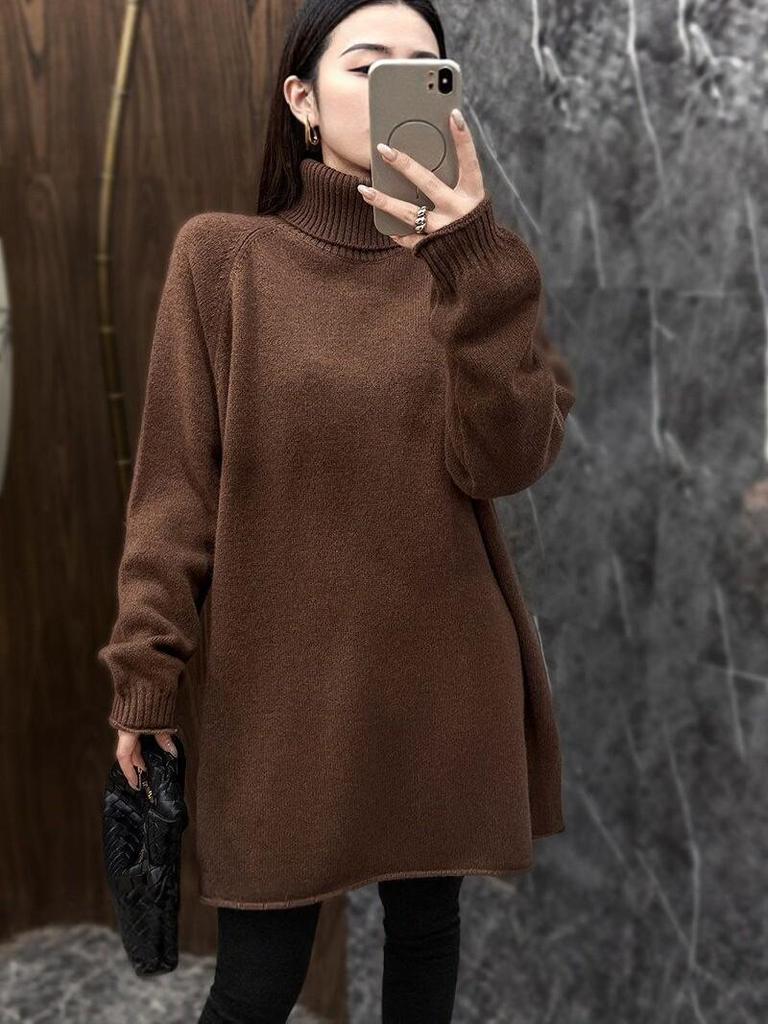 2026 Autumn-Winter High Neck Women's Loose Knit Sweater