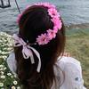 Realistic Sunflower Garland Headband Bohemian Crown Headpiece Tiaras Flower Hairband Women Wedding Party Accessories