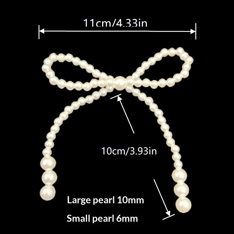 5/10Pcs Pearl Bow Cake Decoration, Suitable For Single Party, Birthday, Baptism, Wedding, Princess Themed Party Decoration