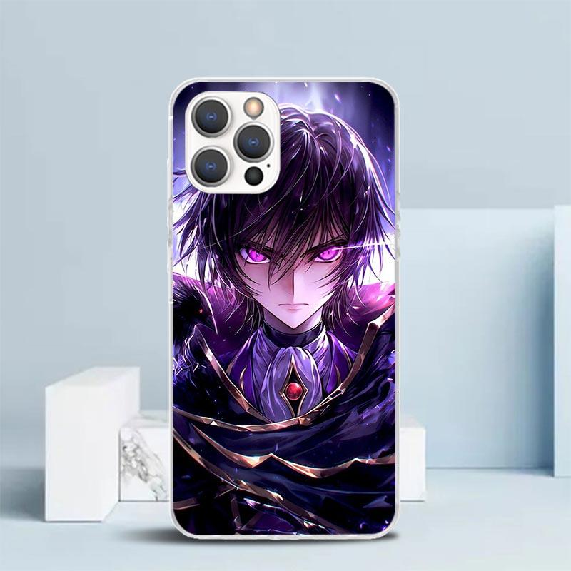 Code Geass Anime Soft Cover for iPhone 16 17 Air 15 14 Pro Max 16E Phone Case 13 Mini 12 11 7 SE 8 Print Pattern Fit Cases 16 17