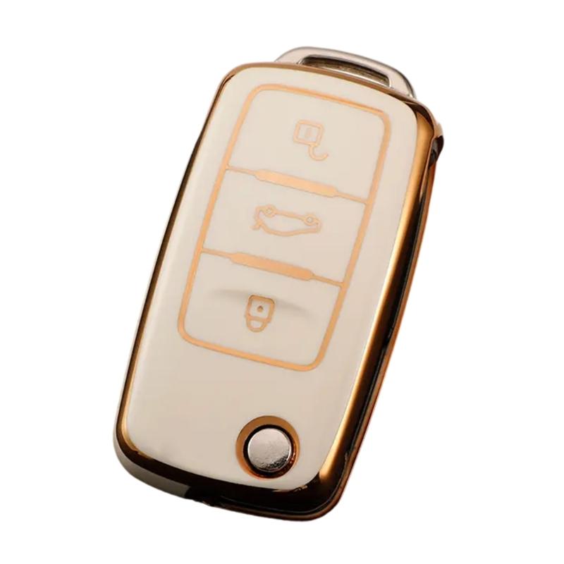 Key Cover Protective Shell Soft Full Protection Key Fob Case Key Fob Protector Waterproof TPU Car Key Case for Vehicle