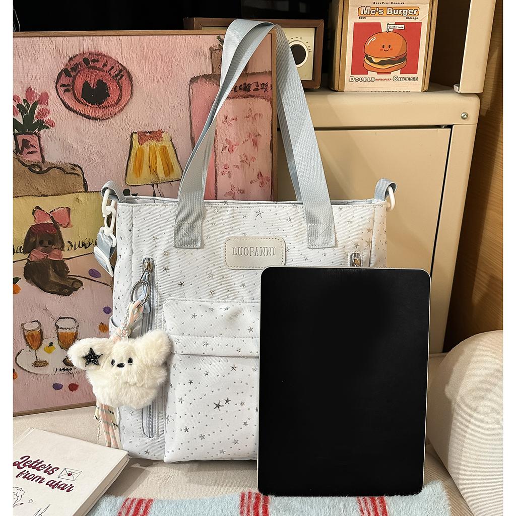 Schultasche Schultasche Mittelschule Mädchen High School Schüler Mode Persönlichkeit Polka Dot 1011 Handtasche Vielseitig Leicht Mädchen Schüler