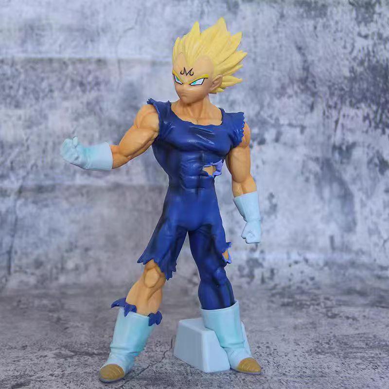 25cm Dragon Ball Z Anime Roar Majin Vegeta Double Headed Super Figure Saiyan Form Pvc Action Figures Statue Model Toys Gifts