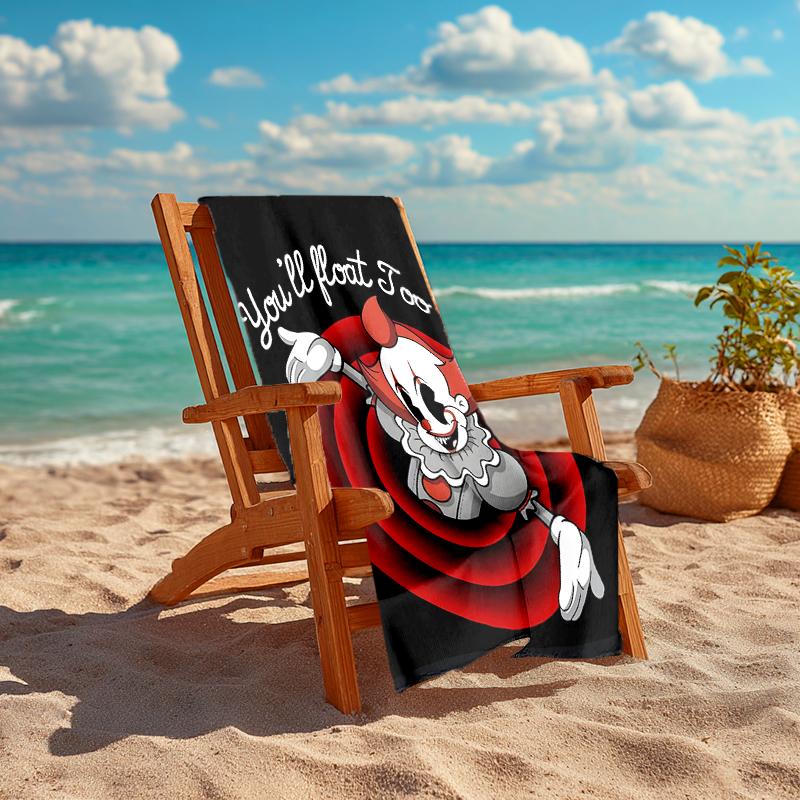 1pc Pennywise1 Beach Towel, Comfortable and Thick, and Swimming/Bath/Picnic/Camping Towel, Suitable for Seaside Beaches