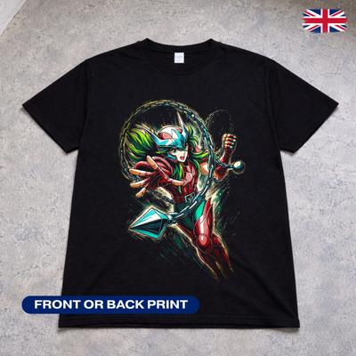 Saint Seiya Andromeda Shun T Shirt Chain Anime Tee Knights Zodiac Adults Kids