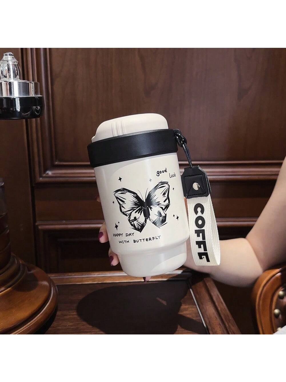 

Дорожная кружка для кофе, Непроливающаяся и Герметичная, Термос из нержавеющей стали с крышкой, Многоразовая, Подходит как для горячих, так и для холодных напитков One Size