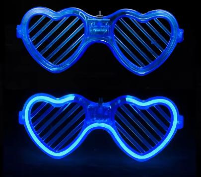 

5/10/15/20/30 Pcs Led Neon Party Glasses Light Up Sunglasses Glow in the Dark Glasses for Kids Adults Party Supplies 5Pcs синий