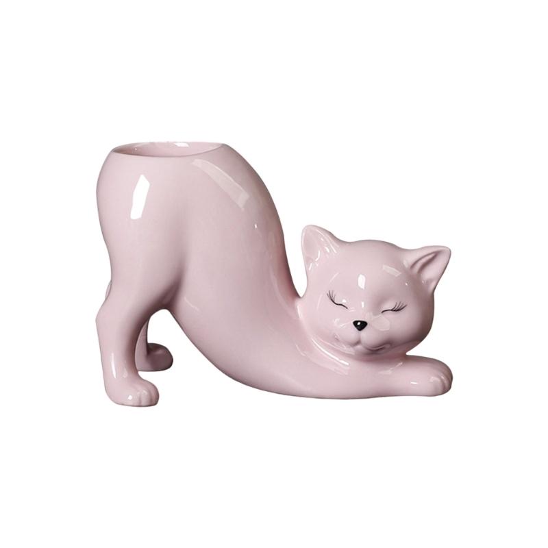 Handmade Mini Cartoon Ceramic Fleshy Plant Pot Planter Gift Ceramic Planter Container for Indoor Garden Desk Decoration