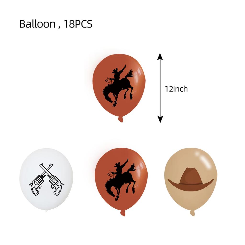 Cowboy Birthday Party Decoration Welcome To Wild West Party Supplies Tableware Balloon Cup Plate For Kids Party Favor Gifts