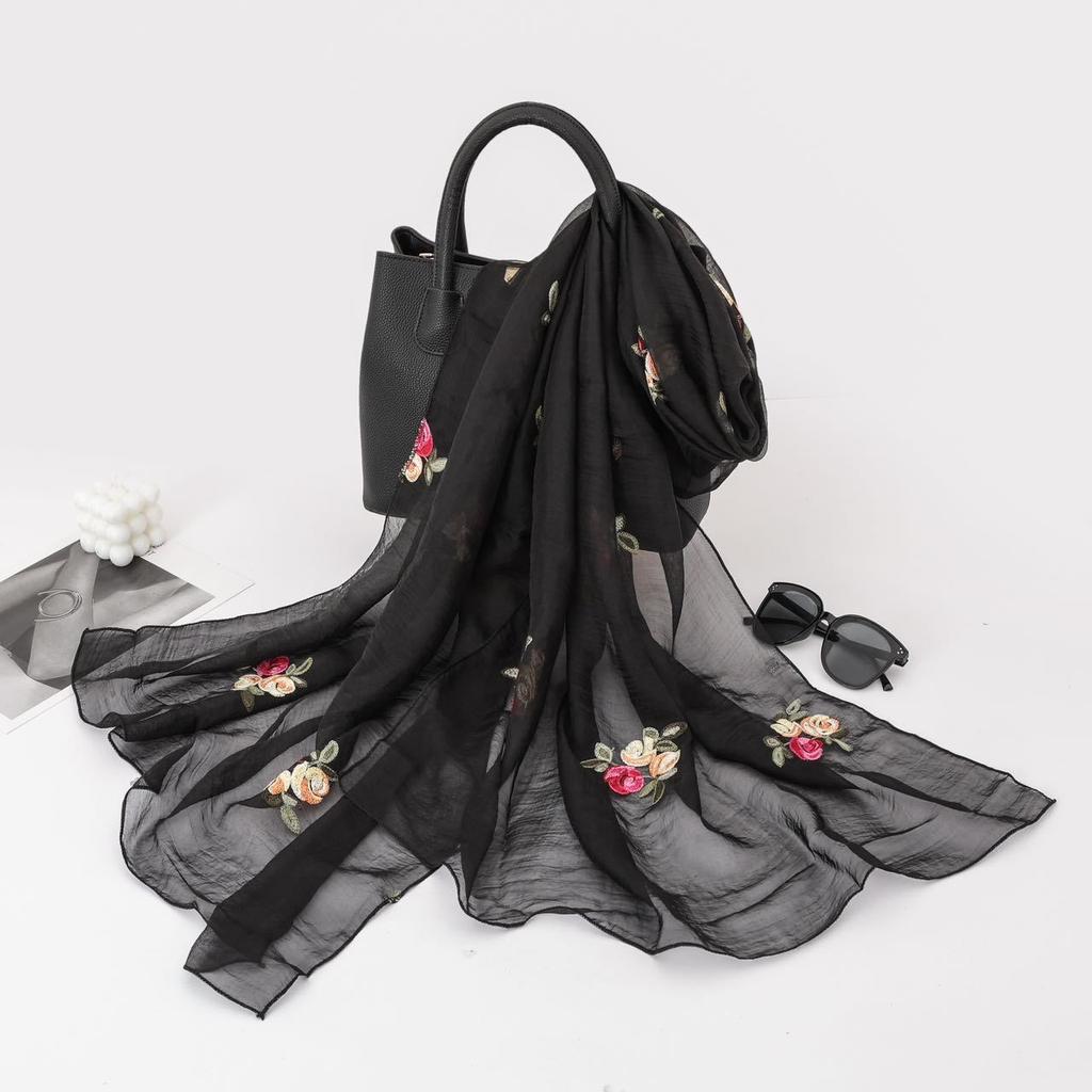 Ethnic Style Scarf for Women Fashion Yunnan Travel Outfit Summer Embroidery Embroidery Exterior