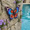 Metal Butterfly Wall Art Decor for Garden Yard Patio, Large Iron Whimsical Hanging Sculpture, Outdoor Fence Farmhouse Backyard Accents