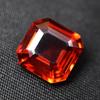 Natural Orange Sapphire Loose Gemstone 9.15 Ct Square Cut September Birthstone for Gem Collections