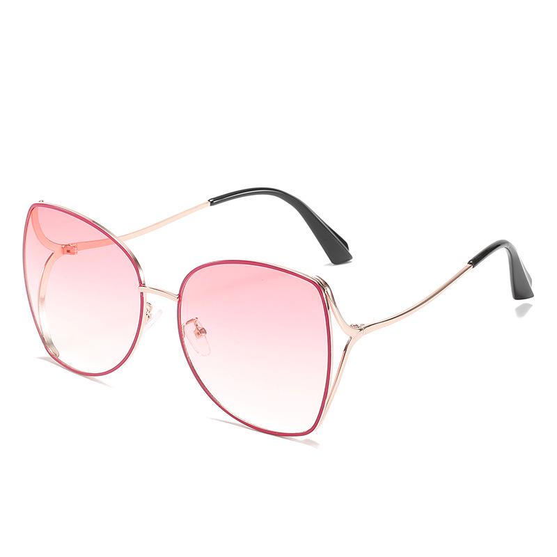Women's Fashion Polygon Metal Sunglasses with Ocean Lens - New Trendy Design
