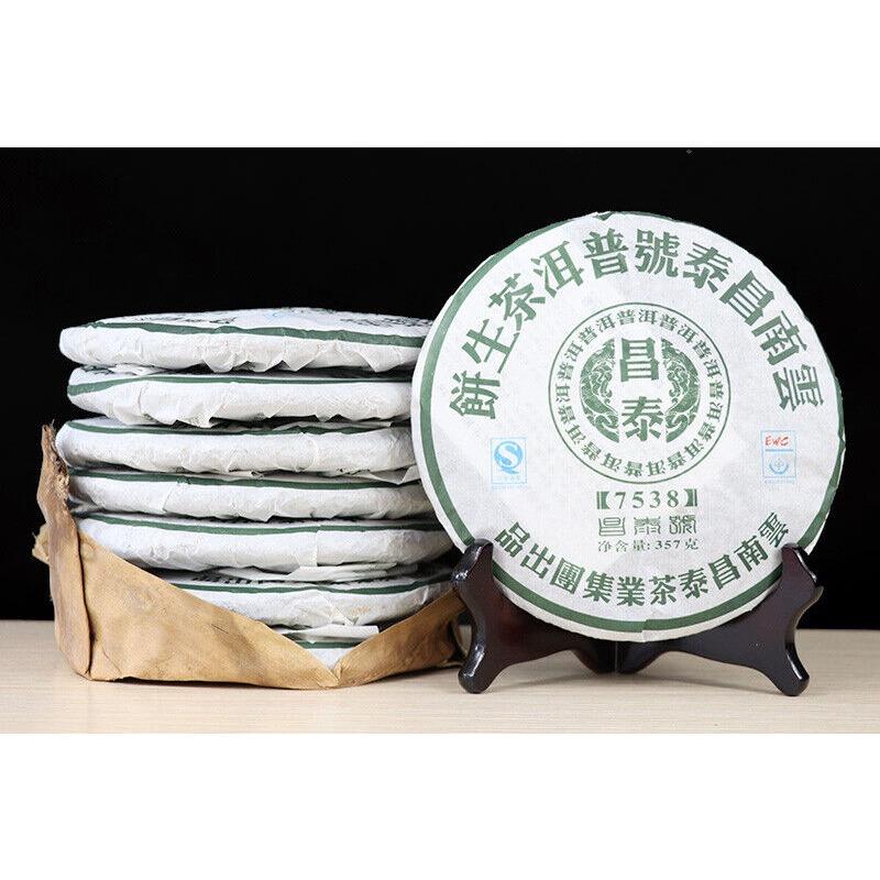 Kina Yunnan Chang Tai Tea Group 2007 Sheng Grønn Pu Er 7538 Rå Puer Te 357g