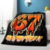 1PC Custom Name "67 Basketball Legend" Flannel Blanket Versatile,all-season Throw Suitable for the Living Room,bedroom,camping,travel,and Gift