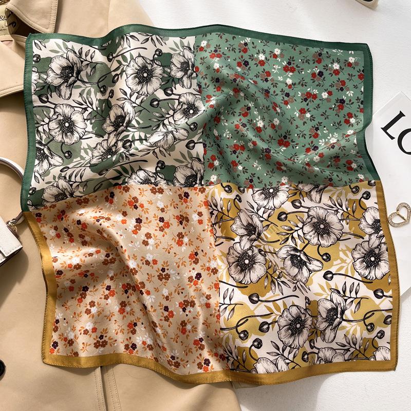 Luxury Brand 100% Real Silk Scarf Women Square Neck Tie Shawls Wraps for Ladies Foulard Scarves Pashmina Female Hijab Bandana