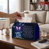 2D Flat 1pc, Tissue Box. Butterfly and Bottle Pattern Napkin Dispenser, Reusable, Daily Desktop Tissue Storage Box, Suitable for Kitchen, Living Room,