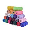 High Tenacity 3mm Thick Colored Twisted Macrame Eco-Friendly Cotton String Cord Rope Roll for Garment & Shoes Handbag Making