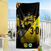 Borussia Dortmund Customized Name Beach Towel Quick-Dry Soft Microfiber Ideal for Travel Outdoor Swim Pool Yoga Surf Camping Hiking Gym Gift Holiday