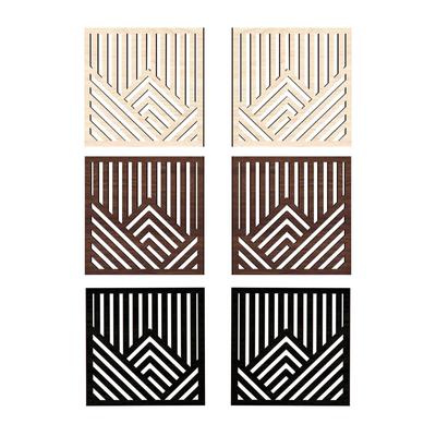 2 Stück Holz Wandkunst Boho Abstrakt Wanddeko für Schlafzimmer Café Flur
