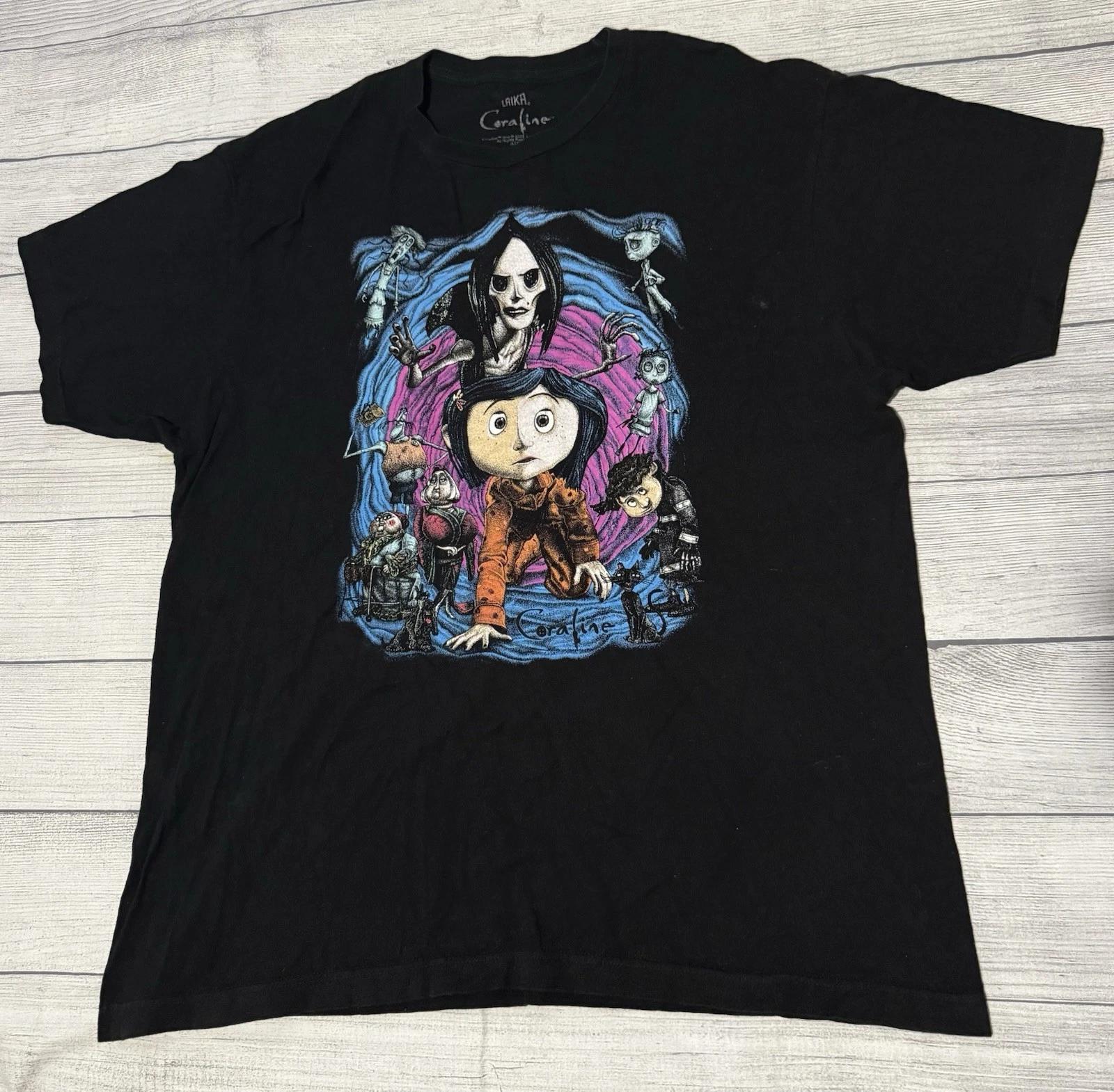 

Coraline Movie Other Mother T-Shirt Laika Studios Stop Motion Animated Size XL S