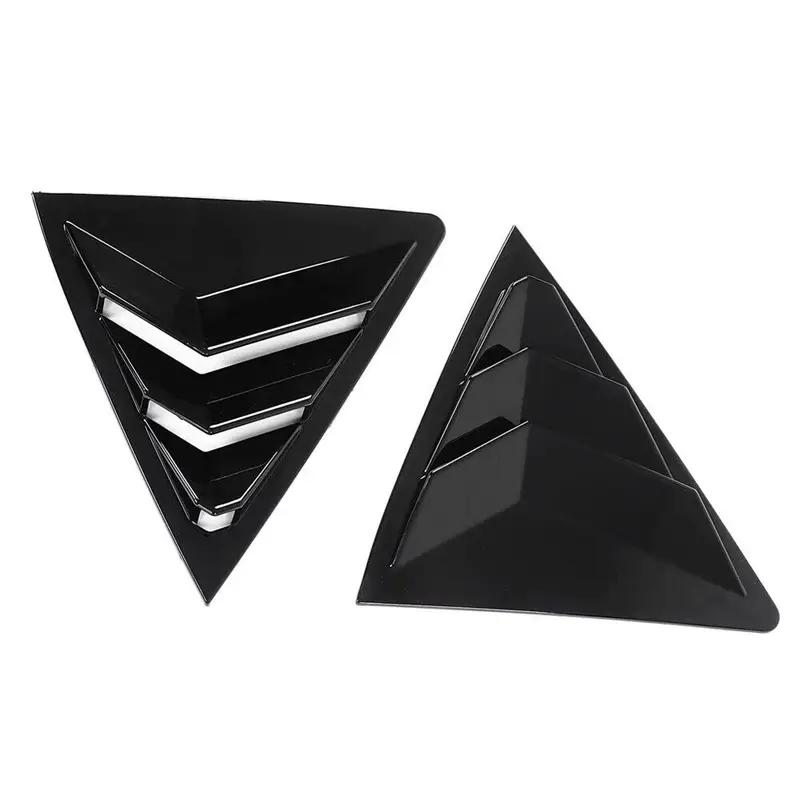 Fit For Toyota Corolla 2014 2015 2016 2017 2018 Car Rear Louver Window Side Shutter Cover Trim Sticker Vent Scoop Carbon Fiber