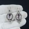 Pink Kunzite Earring, Pink Kunzite Silver Earring, Pink Kunzite Stone Earring, 925 Sterling Silver Earring, Gemstone Earring, Dangle Earring