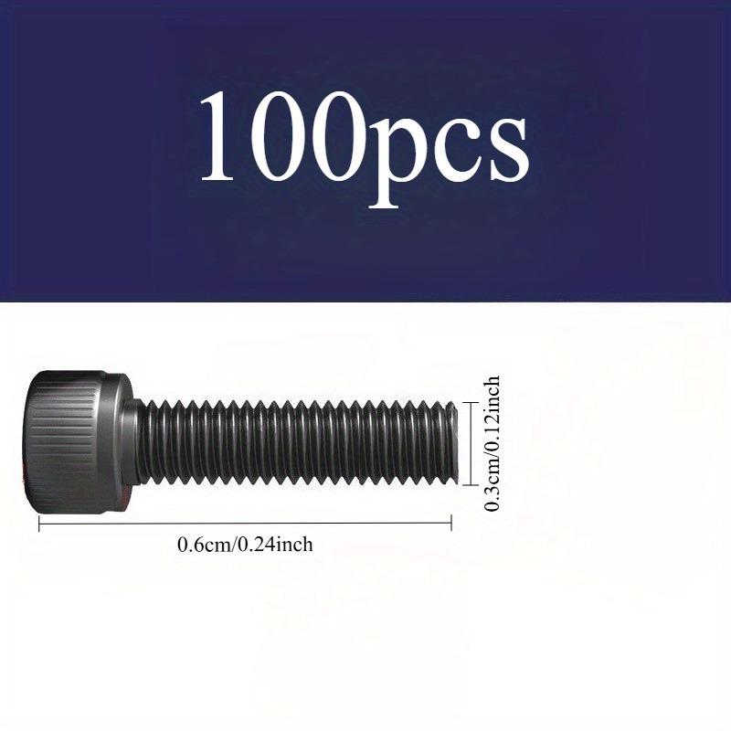 

100pcs M3 High Carbon Steel Hex Socket Screws Kit with Nuts about 6-25mm for 3D Printers DIY