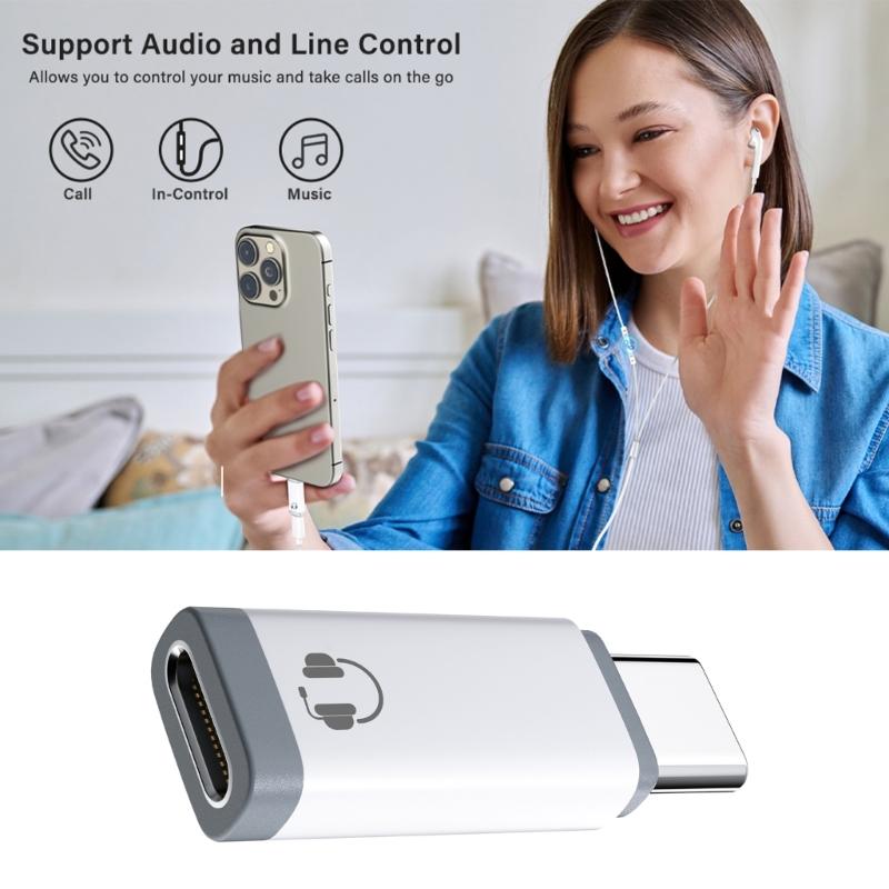 Type  C To Connector  Sound  Adapter In Line Control Sound  Adapter Portable Sound  Adapter Charging Adapter for Phone