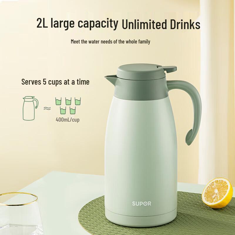 Supor 316L Stainless Steel Vacuum Insulated Thermos Pot