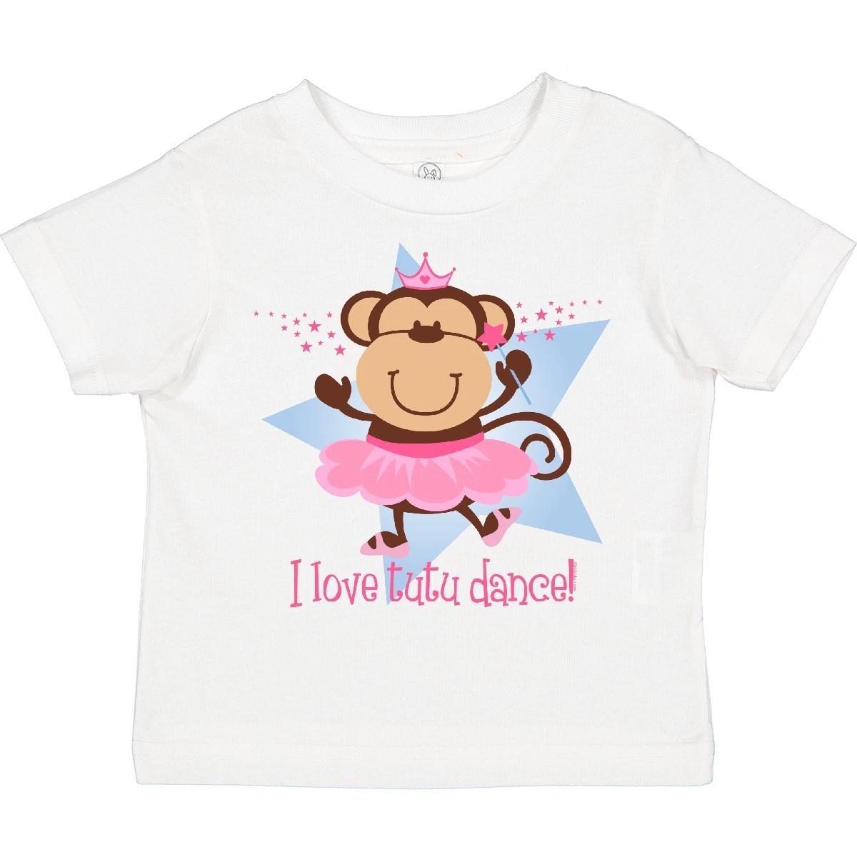 Inktastic Monkey Love Tutu Dance Toddler kids boys T-Shirt Ballerina Ballet Dancer Future 100